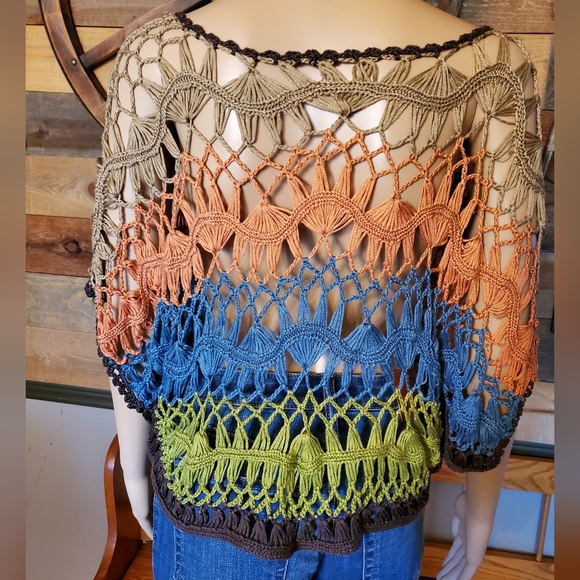 Luulla Mixed Colored Sexy Grid Cut Out Swim Cover up - Picture 6 of 6